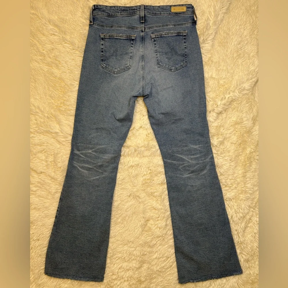 AG Adriano Goldschmied Light Wash Bootcut Jeans w/ Raw Hem